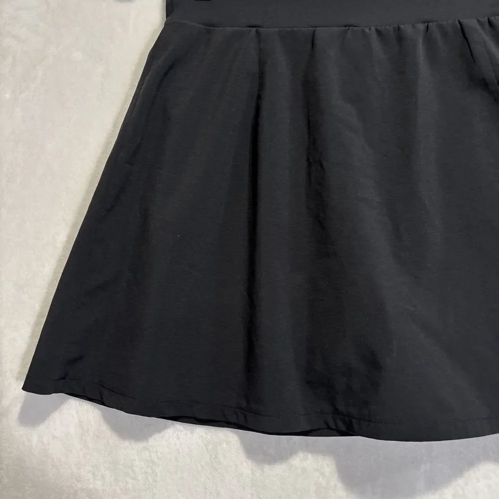 J.Crew Women's Pleated Active Skort Black Golf Tennis Pickleball Size XS